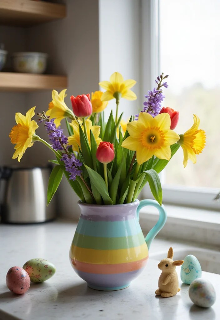 15 DIY Easter Home Decor Ideas That Will Make Your Guests Say 'WOW!' - 8. Spring Floral Arrangements 1