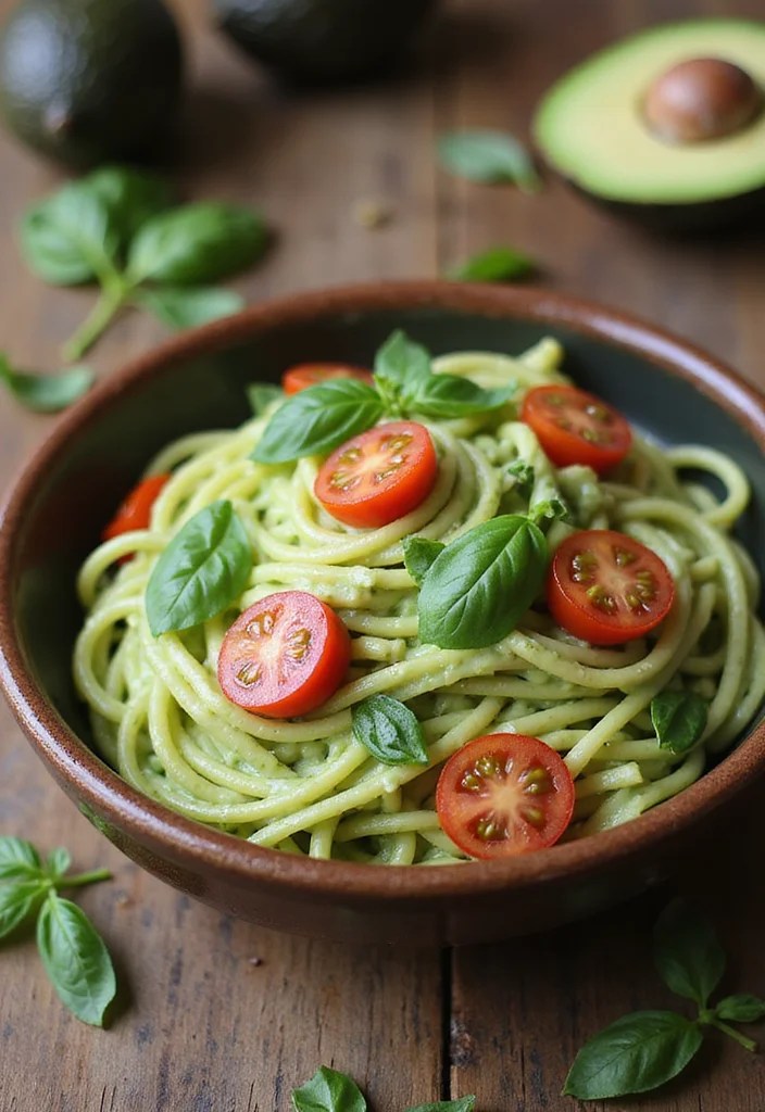 15 Mouthwatering Plant-Forward Meals for Spring That Will Brighten Your Table! - 2. Creamy Avocado Pasta 1
