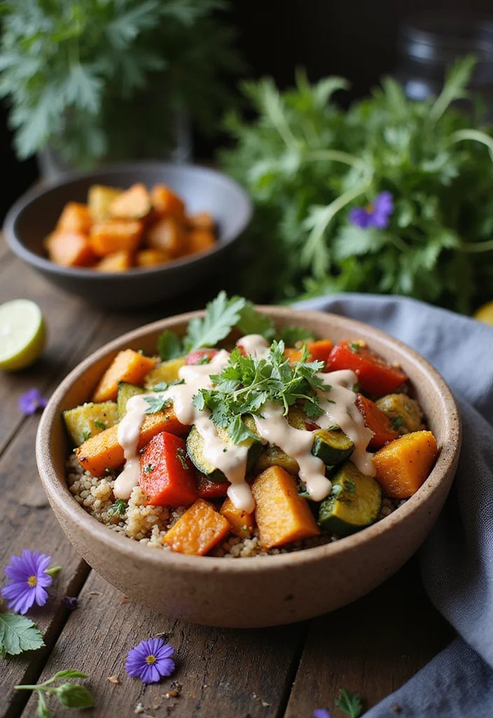 15 Mouthwatering Plant-Forward Meals for Spring That Will Brighten Your Table! - 3. Roasted Vegetable Buddha Bowl 1