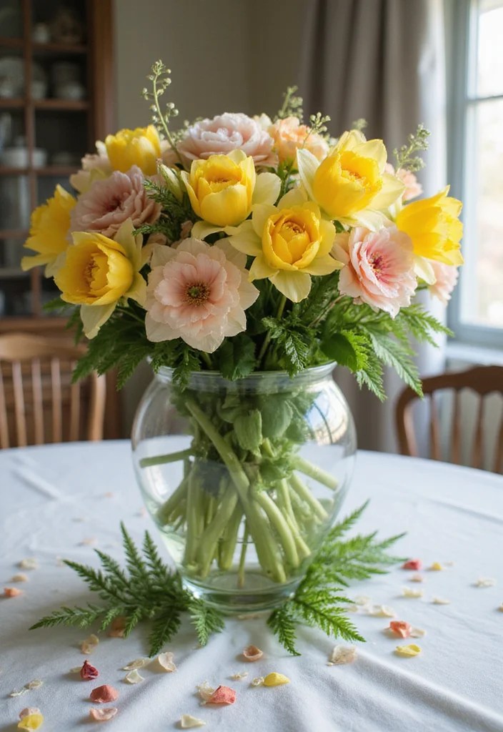 15 Stunning Easter Centerpiece Ideas That Will Wow Your Guests! - 1. Fresh Flower Delight 1