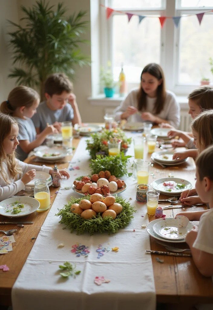 15 Stunning Easter Centerpiece Ideas That Will Wow Your Guests! - 10. Interactive Centerpiece 1