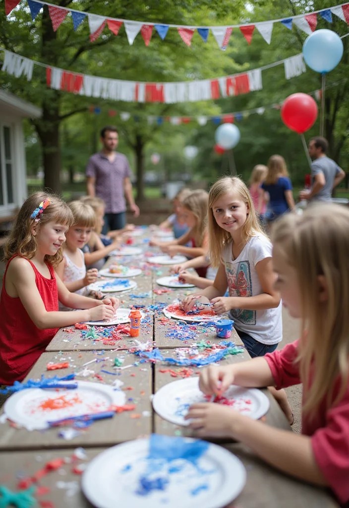 17 Unforgettable Fourth Of July Celebration Ideas That Will Wow Your Guests! - 8. Craft Station for Kids 1