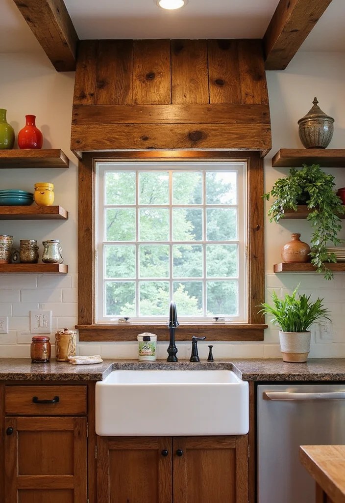 8 Modern Vent Hood Cover Ideas That Will Elevate Your Kitchen Game! - 2. Rustic Wood Charm 1