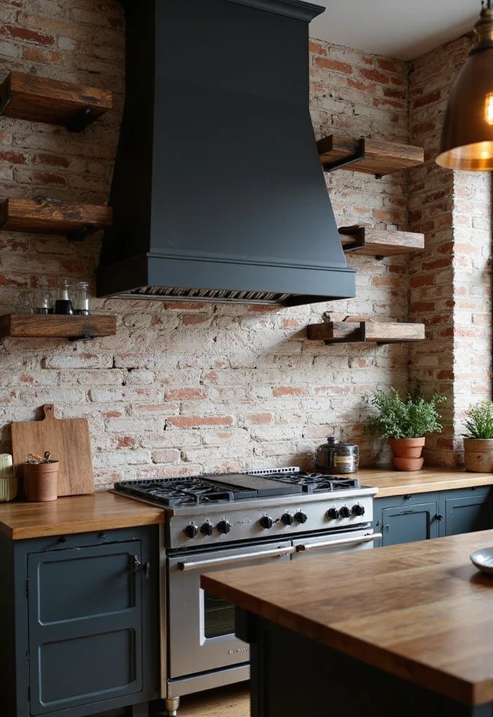 8 Modern Vent Hood Cover Ideas That Will Elevate Your Kitchen Game! - 6. Industrial Metal Finish 1