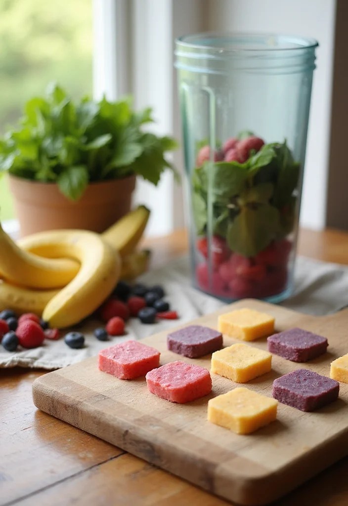 Easy Snack Freezer Tricks for Kids | Healthy Make-Ahead Recipes for Busy Parents - 3. Smoothie Cubes 1
