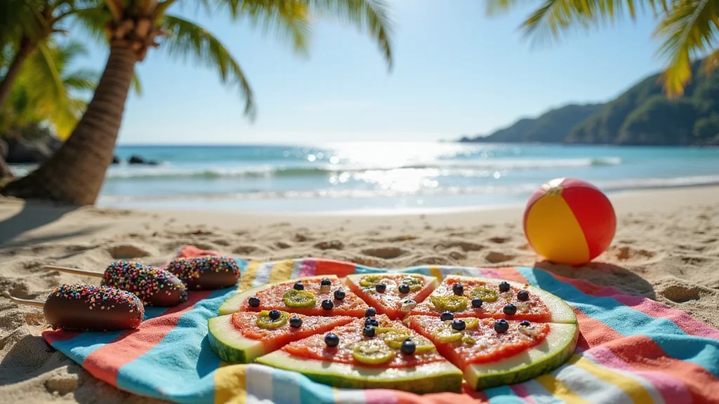 The Cutest Beach Snacks Ever: Watermelon Pizza & Chocolate Banana Pops