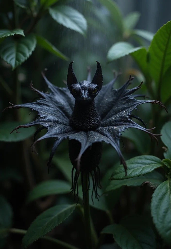 10 Mysterious Gothic Plants That Will Transform Your Space into a Dark Wonderland! - 1. Black Bat Flower (Tacca chantrieri) 1