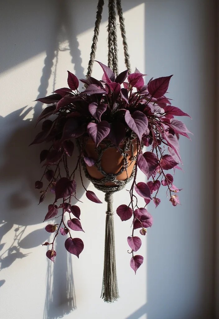 10 Mysterious Gothic Plants That Will Transform Your Space into a Dark Wonderland! - 10. Purple Heart (Tradescantia pallida) 1