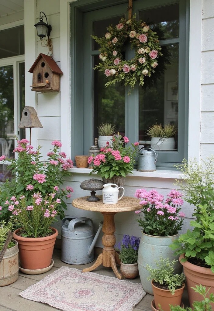 13 DIY Spring Porch Decor Hacks That Will Transform Your Entryway! - 11. Garden Theme Decor 1