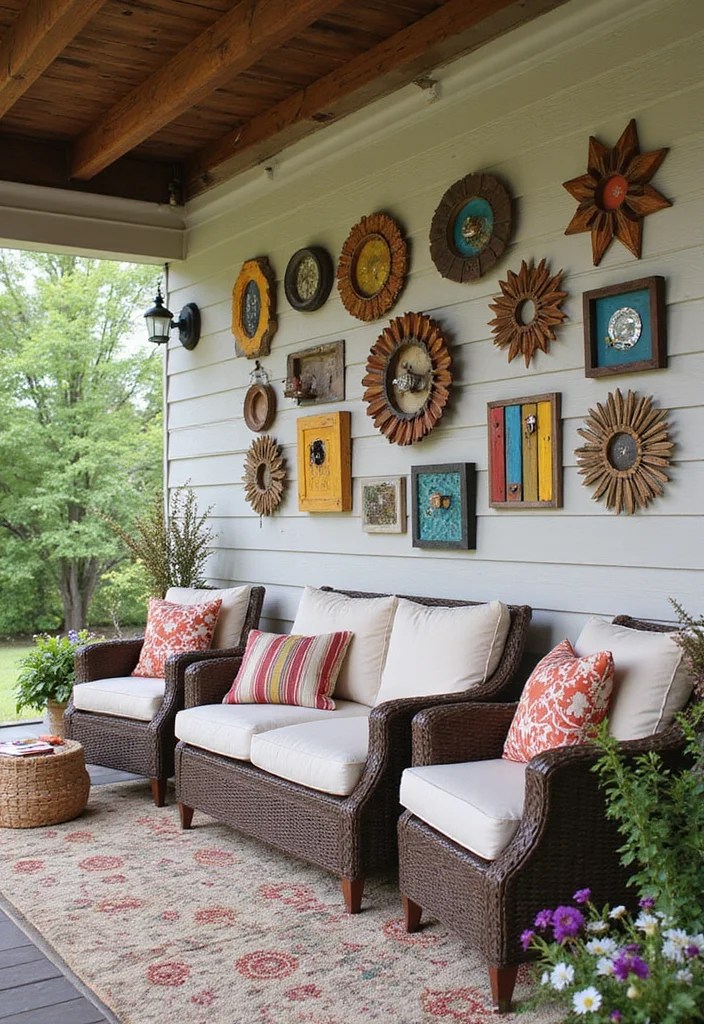 13 DIY Spring Porch Decor Hacks That Will Transform Your Entryway! - 13. Outdoor Wall Art 1