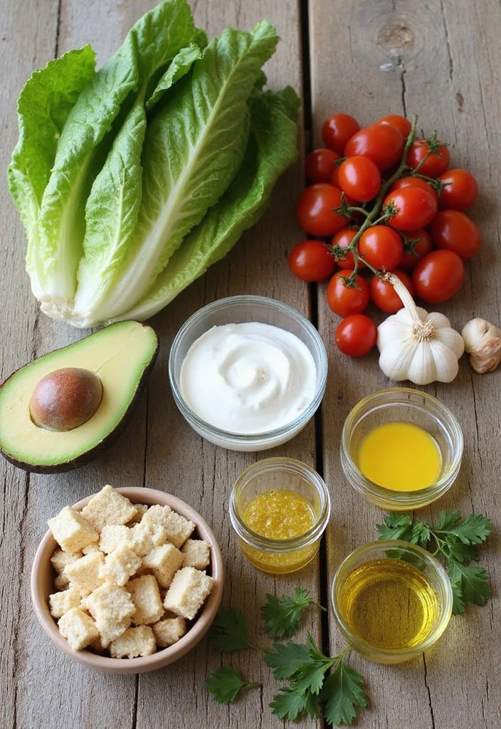 The Guilt-Free Caesar Salad That Tastes Better Than Any Restaurant—Try It Today! - Simple Ingredients for a Fresh Caesar Salad 1