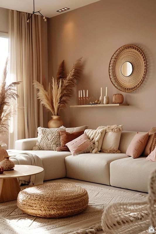 10 Boho Decor Inspirations for Every Room: Kitchen, Lobby, and Beyond! - 2. Living Room: Cozy Boho Retreat 1