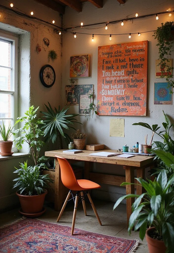 10 Boho Decor Inspirations for Every Room: Kitchen, Lobby, and Beyond! - 6. Office Space: Creative Inspiration 1