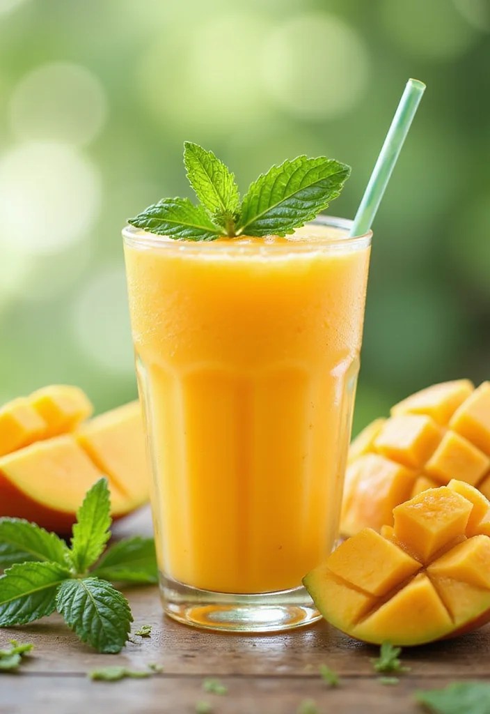 5 Fun Mango Smoothies Your Kids Will Beg for Again and Again! - 5. Mango Mint Refresher 1