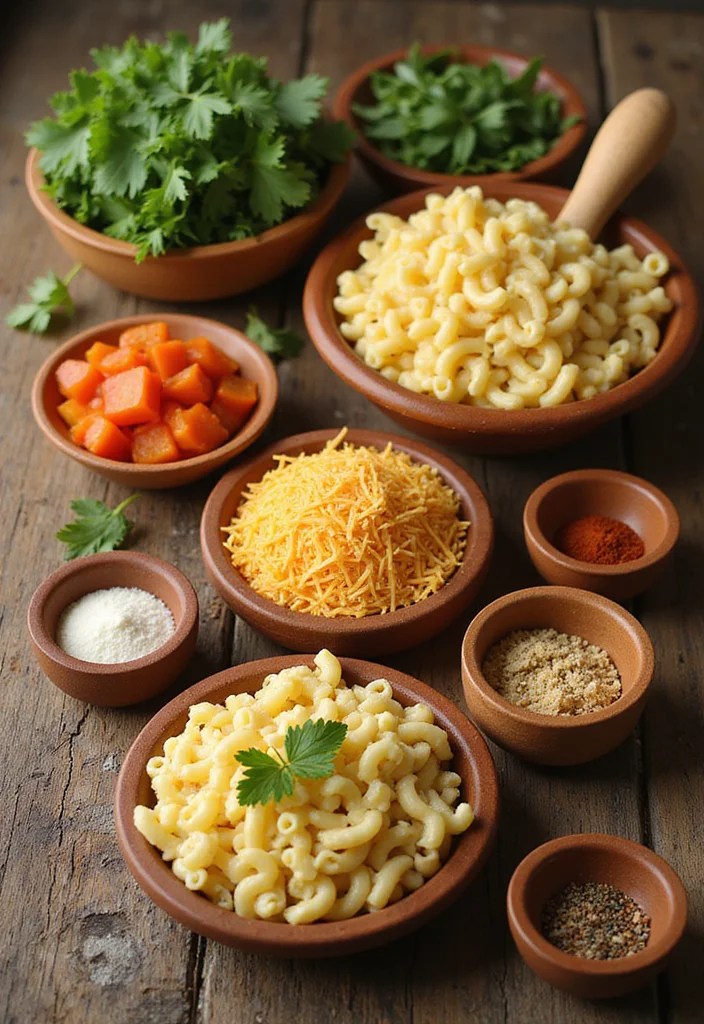 Elevate Your Dinner: Gourmet Skillet Mac ’n’ Cheese with Hidden Veggie Puree! - Ingredients List 1