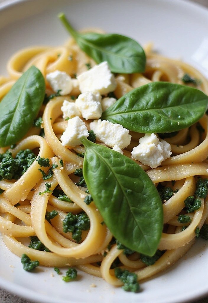 One-Pot Dinners Your Family Will Beg You to Make Again! - 5. One-Pot Spinach and Feta Pasta 1
