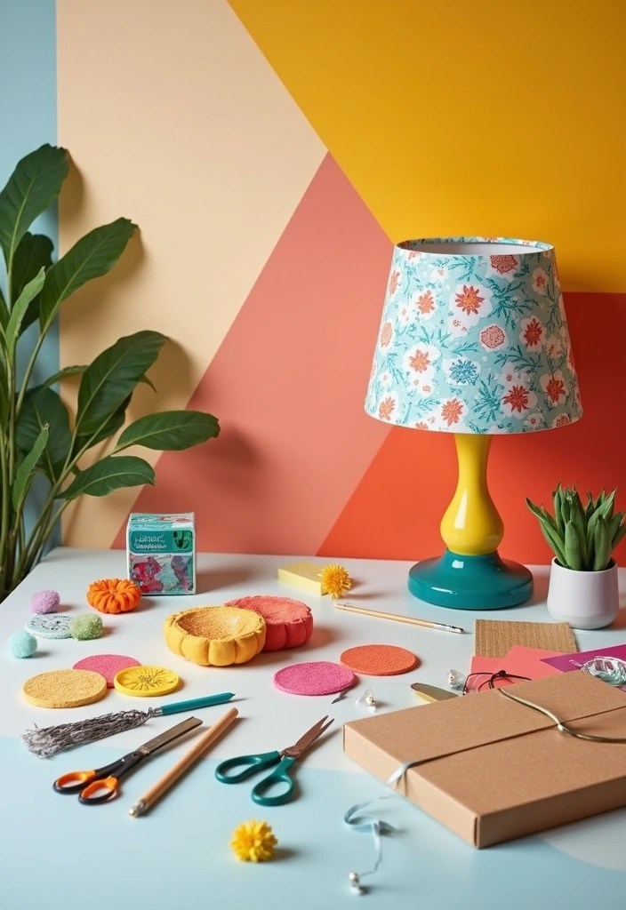 Quick Hack: Transforming Ordinary Lampshades with Fabric Dye or Trim - 10. DIY Lampshade Kit for Beginner Crafters 1
