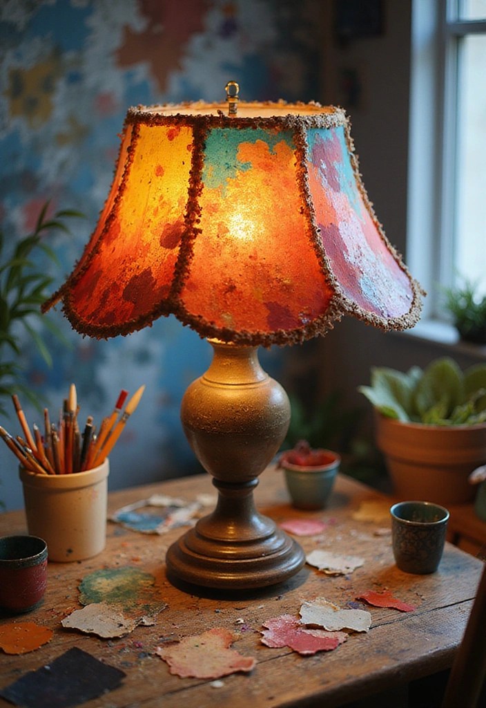 Quick Hack: Transforming Ordinary Lampshades with Fabric Dye or Trim - 9. Layering Colors for a Unique Look 1