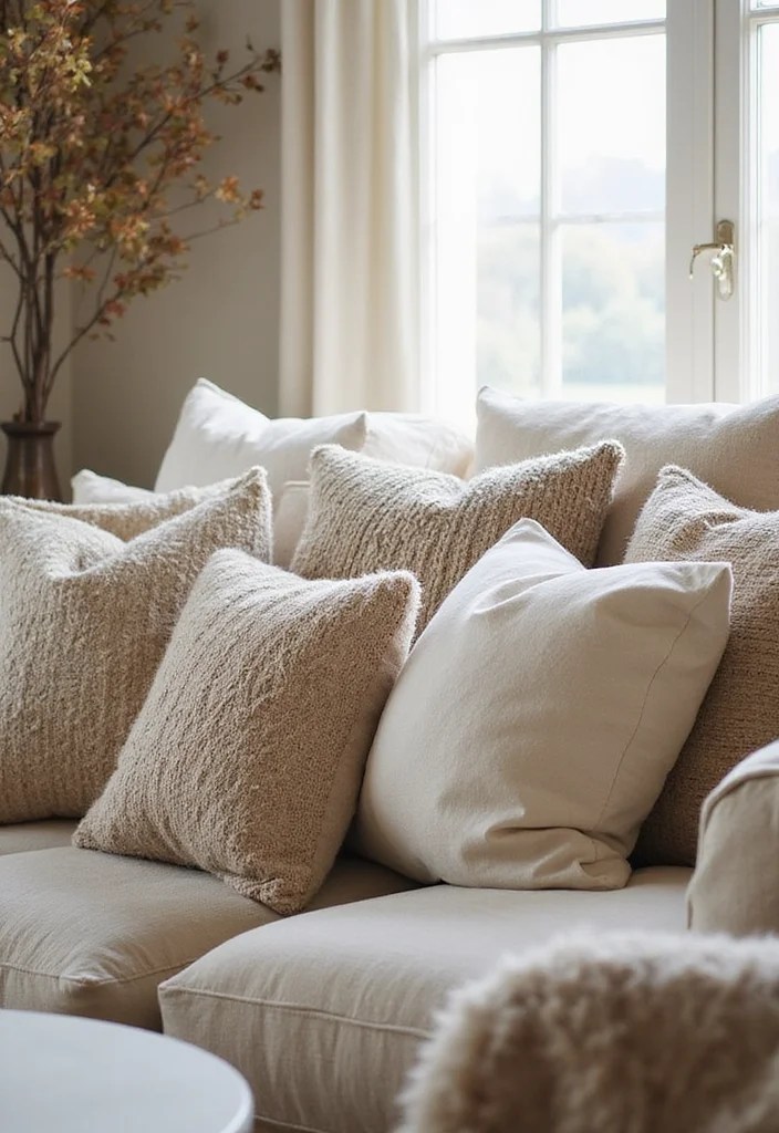 10 Neutral Halloween Decor Ideas That Won’t Scare Off Your Style! - 5. Textured Throw Pillows 1