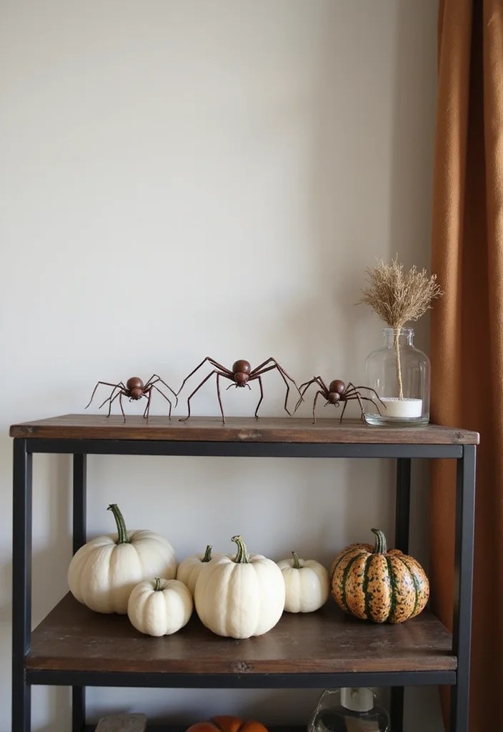 10 Neutral Halloween Decor Ideas That Won’t Scare Off Your Style! - 6. Minimalist Spider Decor 1