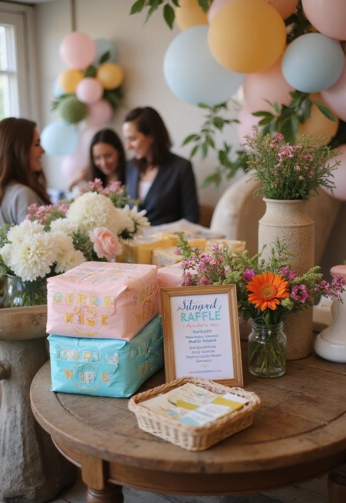 14 Fun Baby Bloom Baby Shower Games That Will Get Everyone Laughing! - 1. Diaper Raffle 1