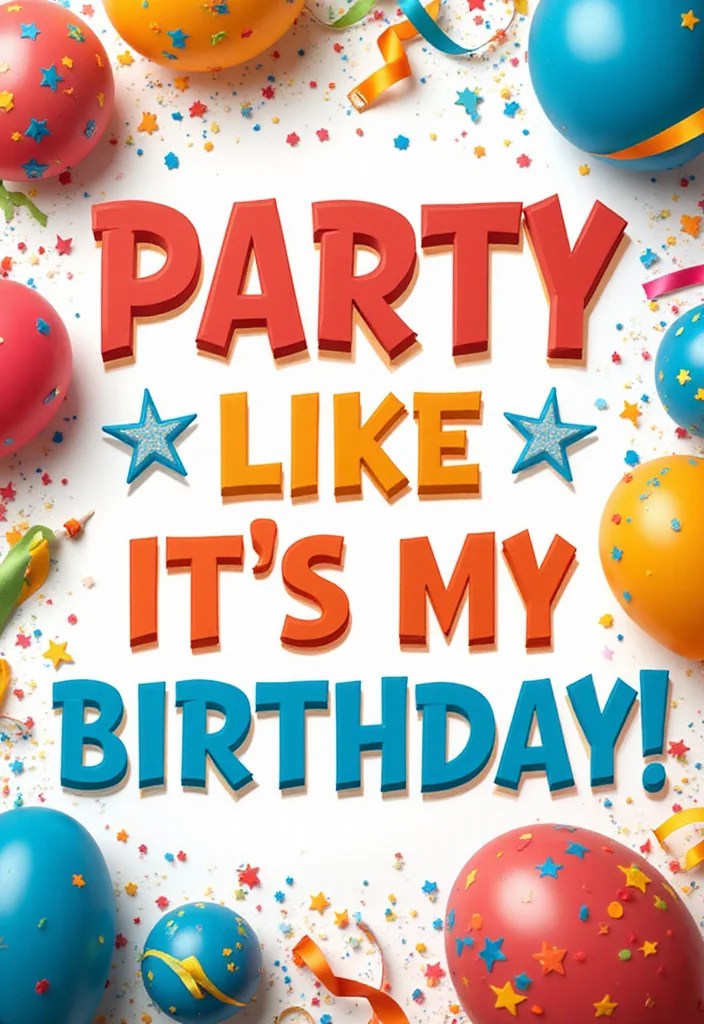 15 Hilarious Birthday Invitations That Will Leave Your Guests in Stitches! - 15. Party Like It’s My Birthday! 1