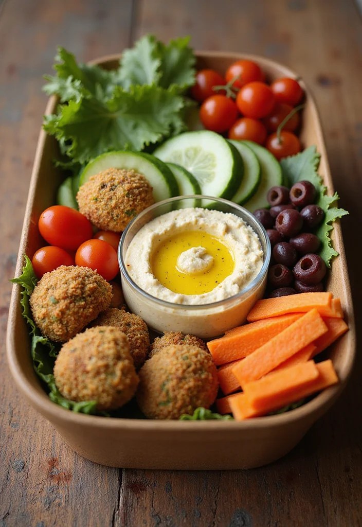 6 Bento Box Meal Ideas That Will Change Your Lunch Game Forever! - 3. Mediterranean Hummus Platter 1