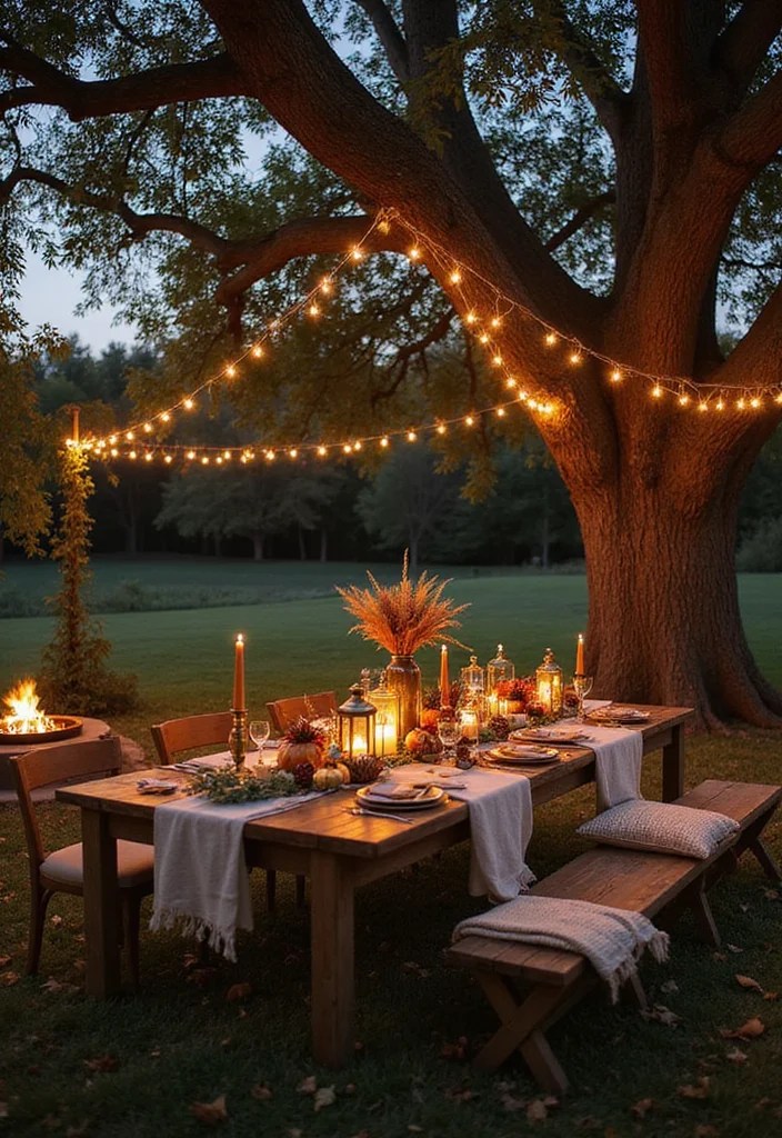 Thanksgiving Under the Stars: Create an Enchanting Outdoor Table with String Lights and Candles! - 1. Setting the Scene: Choosing the Perfect Location 1