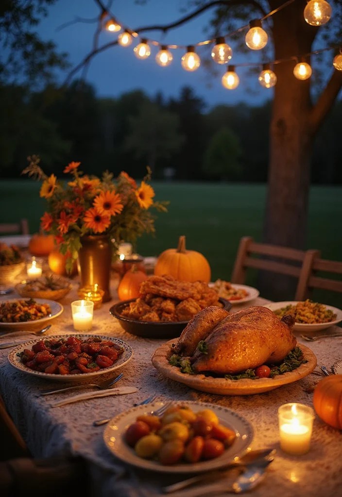 Thanksgiving Under the Stars: Create an Enchanting Outdoor Table with String Lights and Candles! - 8. Delicious Seasonal Menu: Feast Under the Stars 1