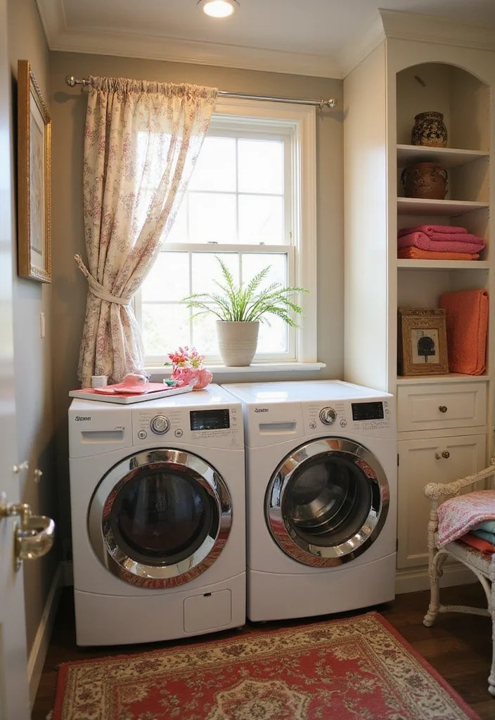 Tiny Laundry Rooms That Feel Like Designer Spaces - 6. Elegant Textiles 1
