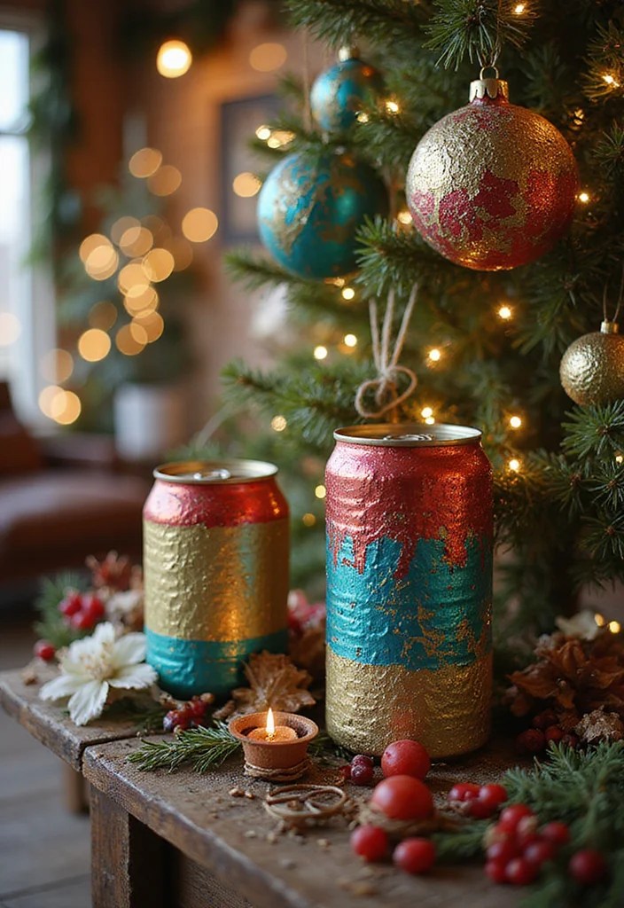 10 Incredible Upcycling Ideas with Cans That'll Transform Your Space Forever! - 10. Holiday Decorations 1