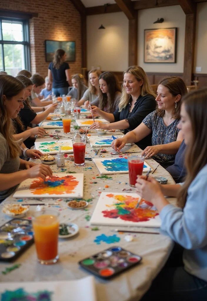 12 Unforgettable Monthly Party Themes You Need to Try This Year (Number 7 is a Game Changer!) - 11. Art and Sip Night 1
