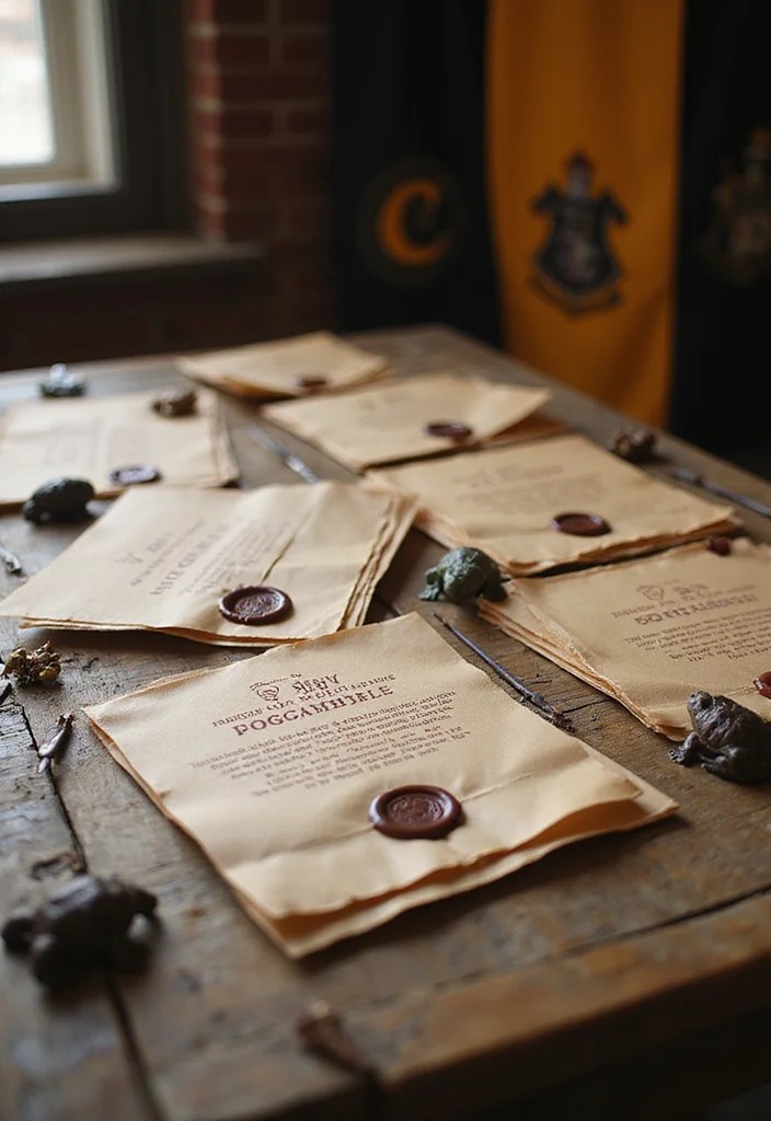 13 Magical Harry Potter Party Ideas to Cast a Spell on Your Guests (You Won't Believe #7!) - 1. Enchanted Invitations 1