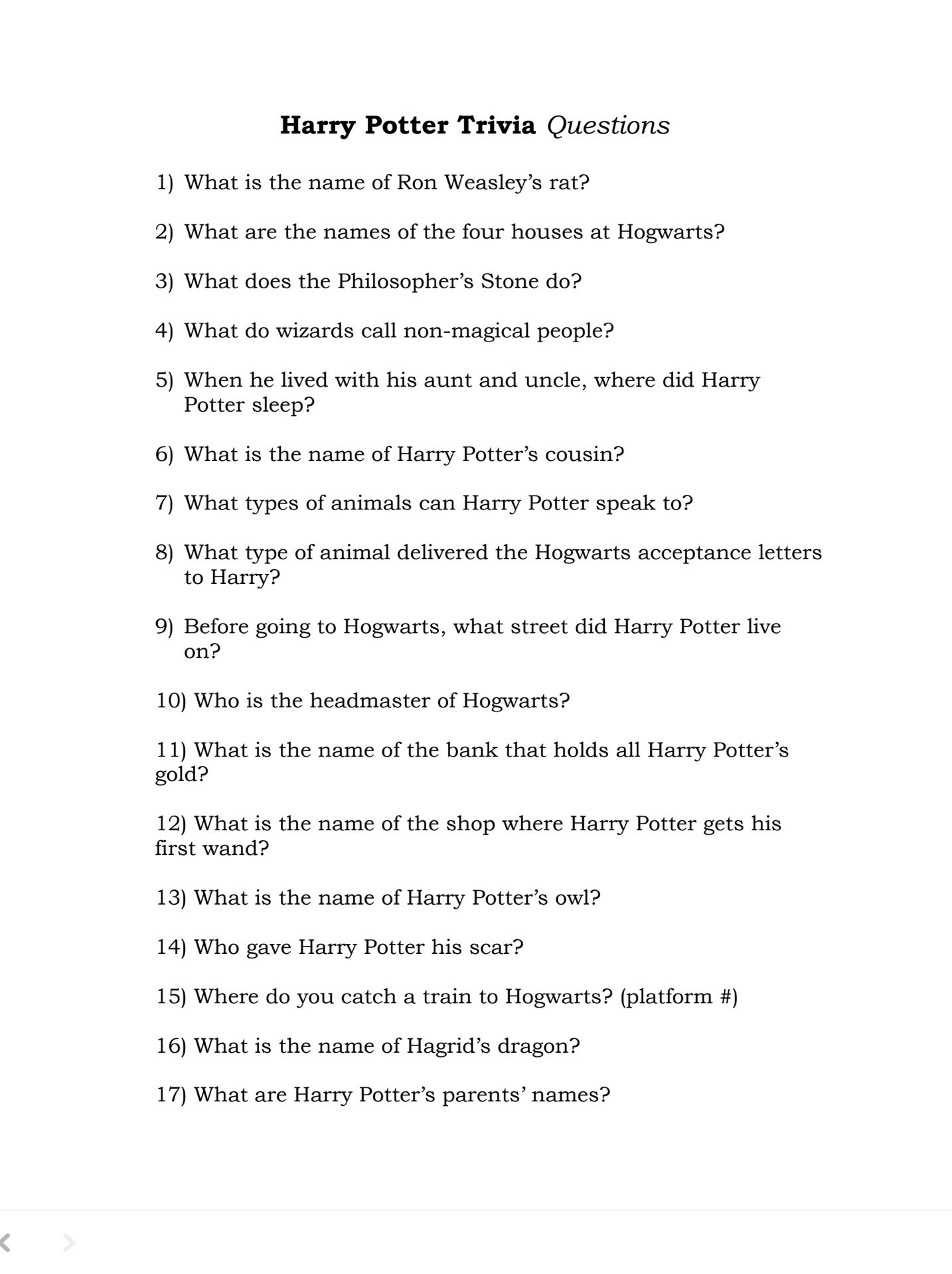 13 Magical Harry Potter Party Ideas to Cast a Spell on Your Guests (You Won't Believe #7!) - 11. Wizarding Trivia Challenge 2