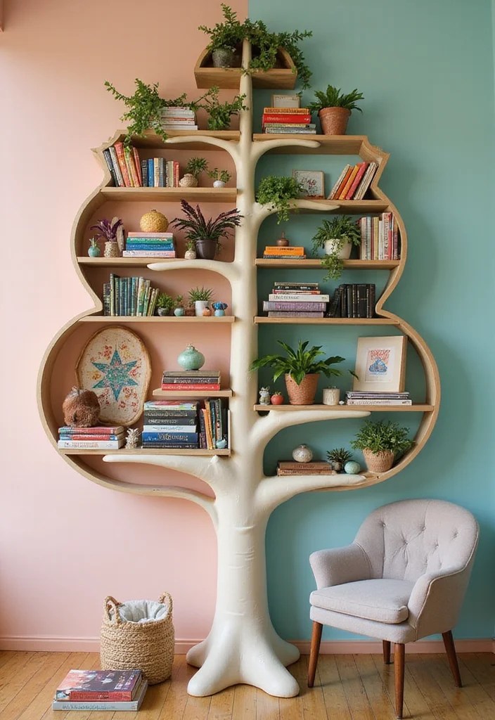 14 Eclectic Furniture Finds That Will Make Your Home Unforgettable! - 4. Quirky Bookshelf 1