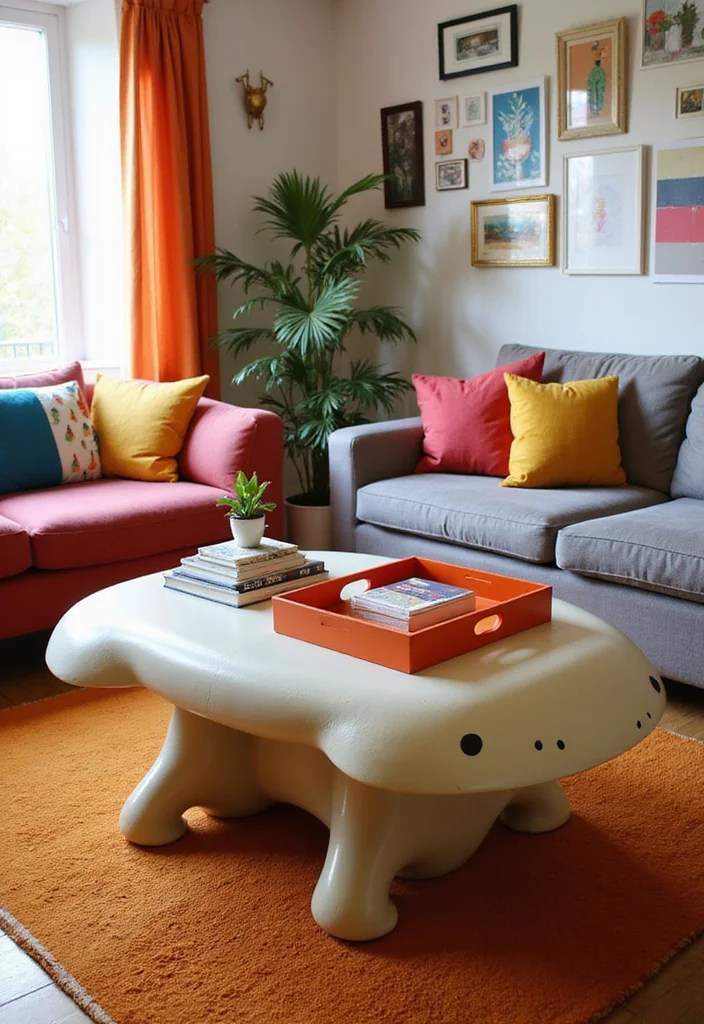14 Eclectic Furniture Finds That Will Make Your Home Unforgettable! - 7. Eccentric Coffee Table 1