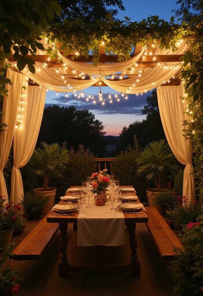 15 Stunning String Lights Outdoor Ideas That'll Transform Your Backyard into a Magical Oasis! - 1. Fairy Light Canopy 1