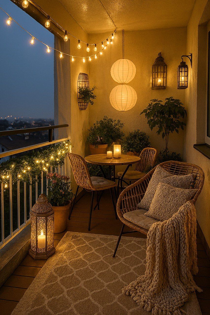 15 Stunning String Lights Outdoor Ideas That'll Transform Your Backyard into a Magical Oasis! - 4. Balcony Glamor 1