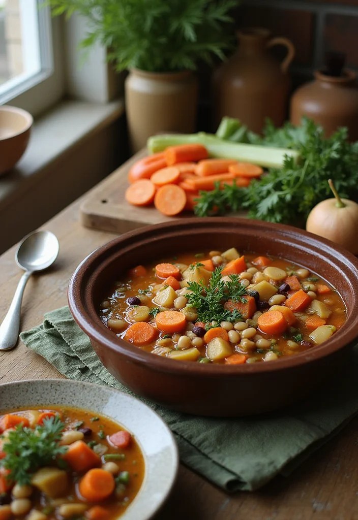 5 Easy Crock Pot Soup Recipes That'll Make You Feel All Warm Inside! - 2. Hearty Vegetable and Bean Soup 1