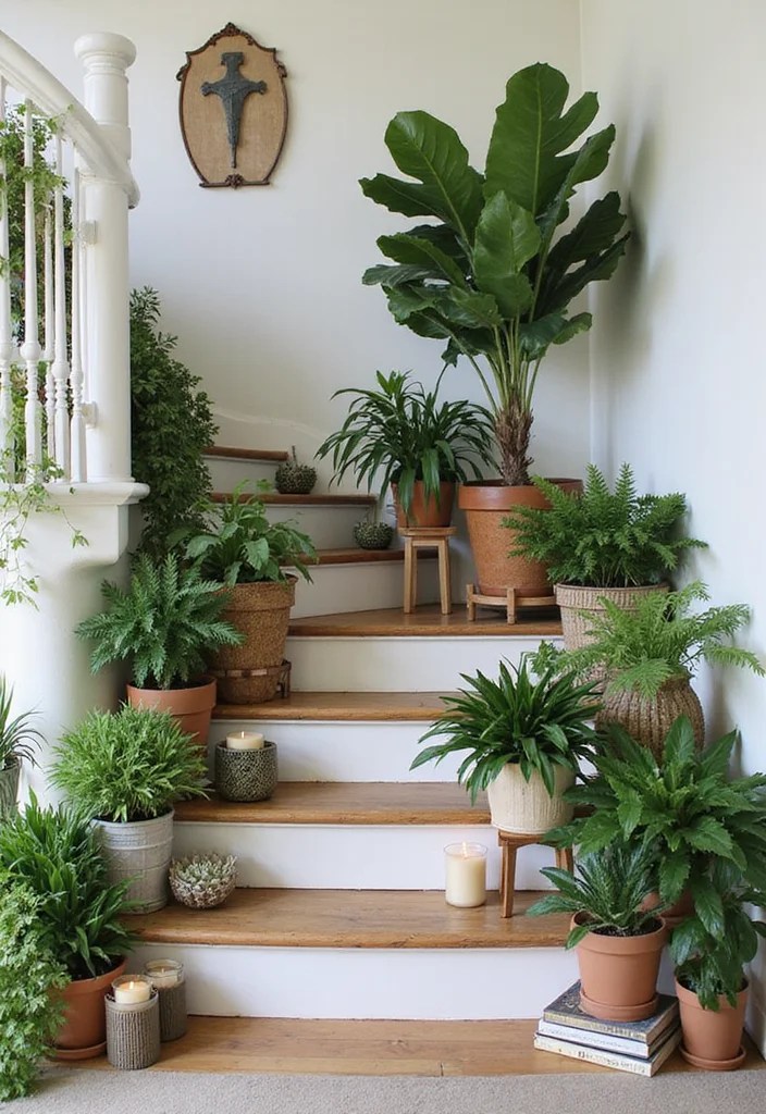 9 Indoor Staircase Garden Decor Tips You Can't Afford to Miss! - 3. Create Levels with Staging 2