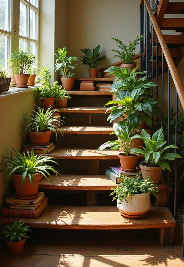9 Indoor Staircase Garden Decor Tips You Can't Afford to Miss! - 6. Use Books as Decor 2