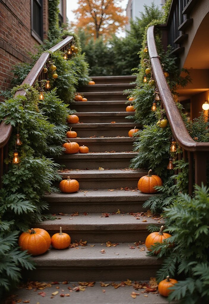 9 Indoor Staircase Garden Decor Tips You Can't Afford to Miss! - 7. Incorporate Seasonal Decor 1
