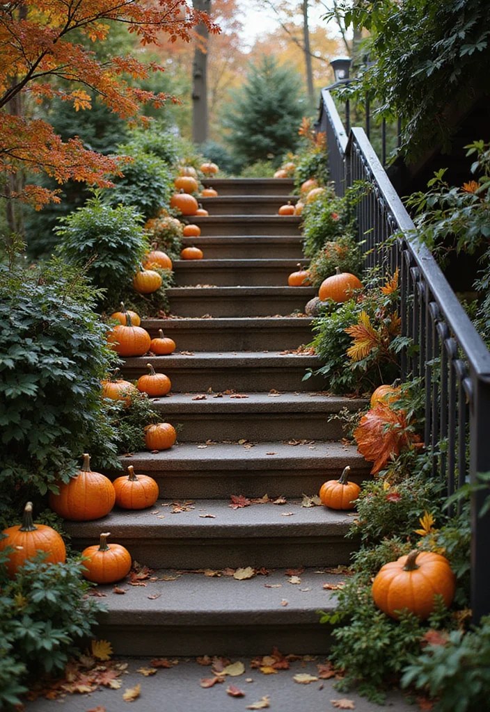 9 Indoor Staircase Garden Decor Tips You Can't Afford to Miss! - 7. Incorporate Seasonal Decor 2