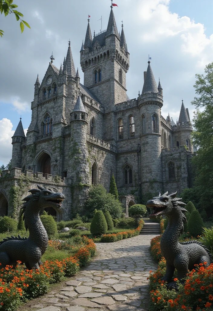 Explore 14 Enchanted Fantasy Castle Builds in Bloxburg That Will Captivate You! - 9. The Dragon’s Keep 1