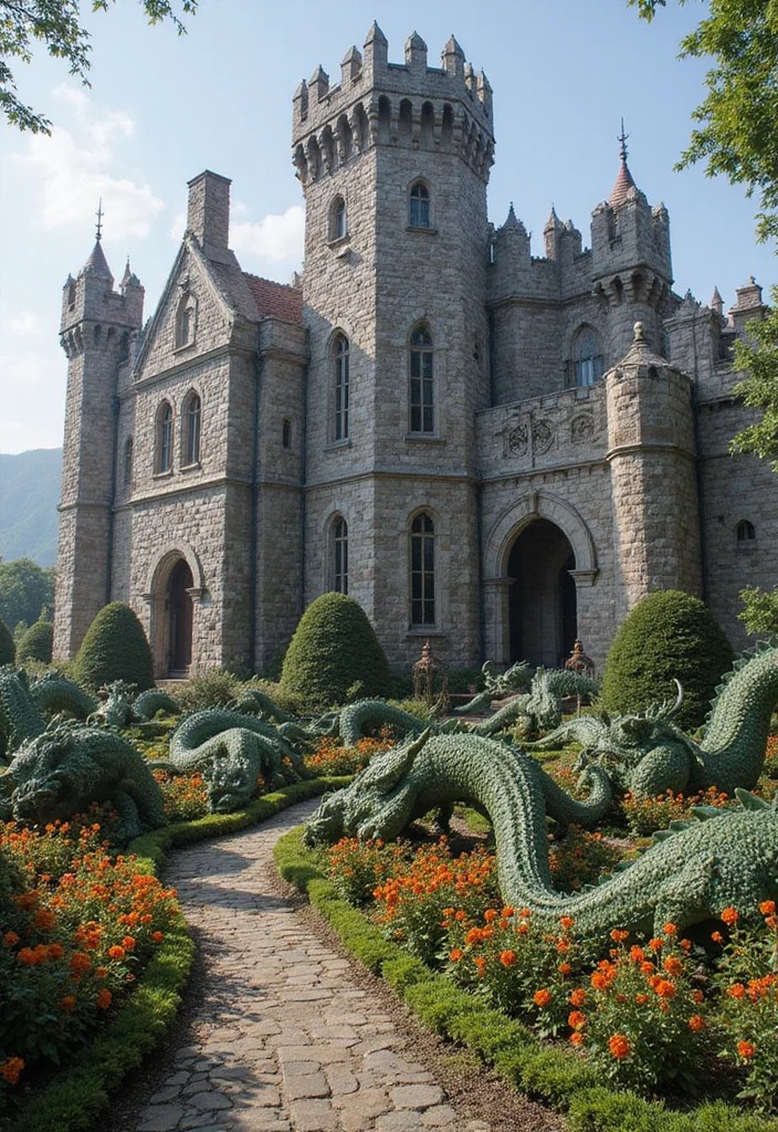 Explore 14 Enchanted Fantasy Castle Builds in Bloxburg That Will Captivate You! - 9. The Dragon’s Keep 2