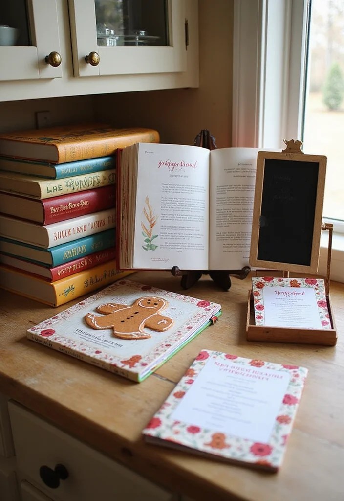 Gingerbread Kitchen Decor Ideas: Sweeten Up Your Space this Holiday Season! - 8. Gingerbread-Themed Cookbooks and Recipe Cards 1