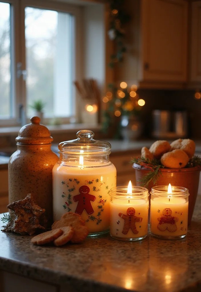 Gingerbread Kitchen Decor Ideas: Sweeten Up Your Space this Holiday Season! - 9. Gingerbread Scented Candles 1
