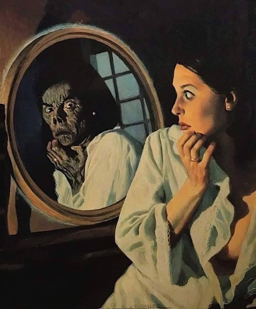 10 Scary Halloween Decor Ideas for an Affordable Vintage-Inspired Haunted Home - 8. Add a Creepy Bathroom Moment with a Haunted Mirror 1