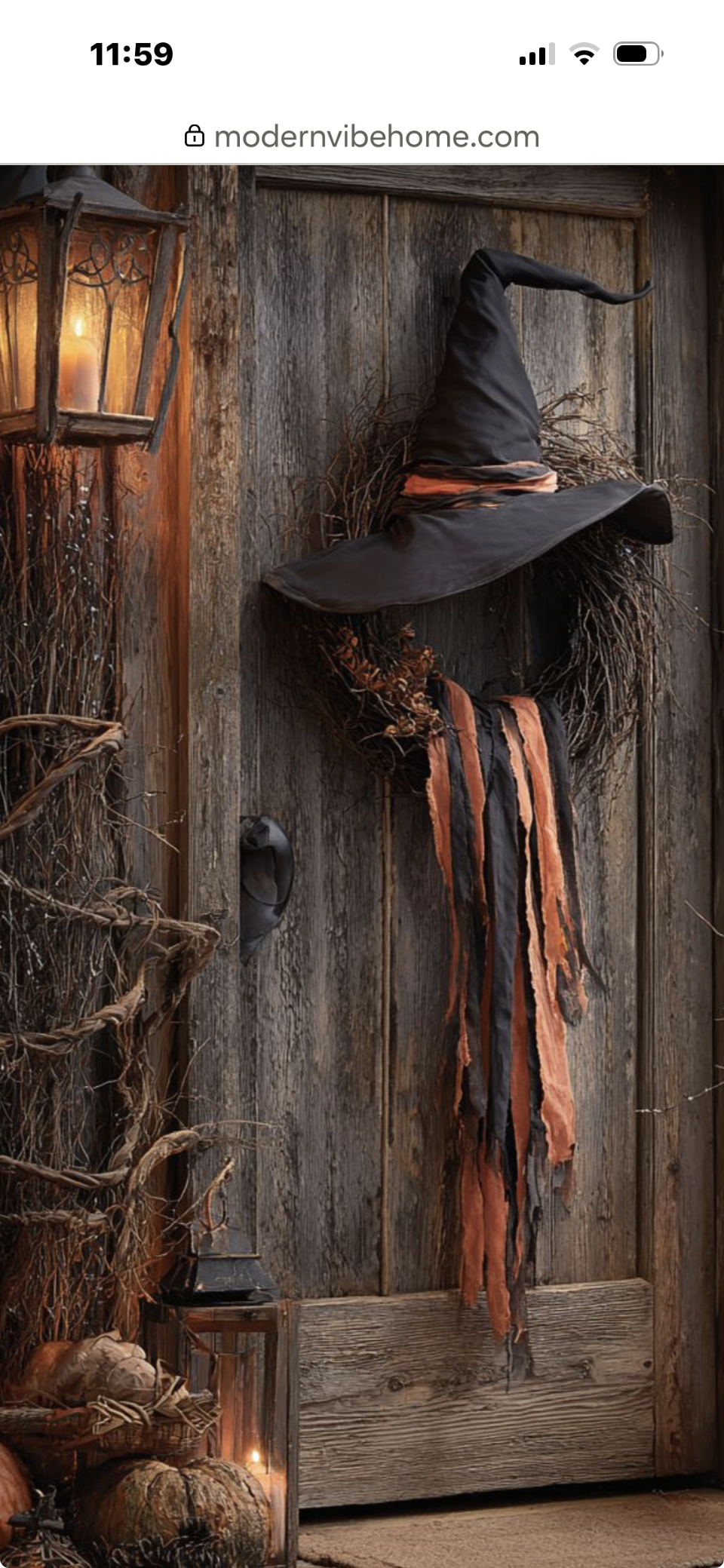10 Scary Halloween Decor Ideas for an Affordable Vintage-Inspired Haunted Home - 9. Give the Front Porch a Dark Vintage Welcome 1