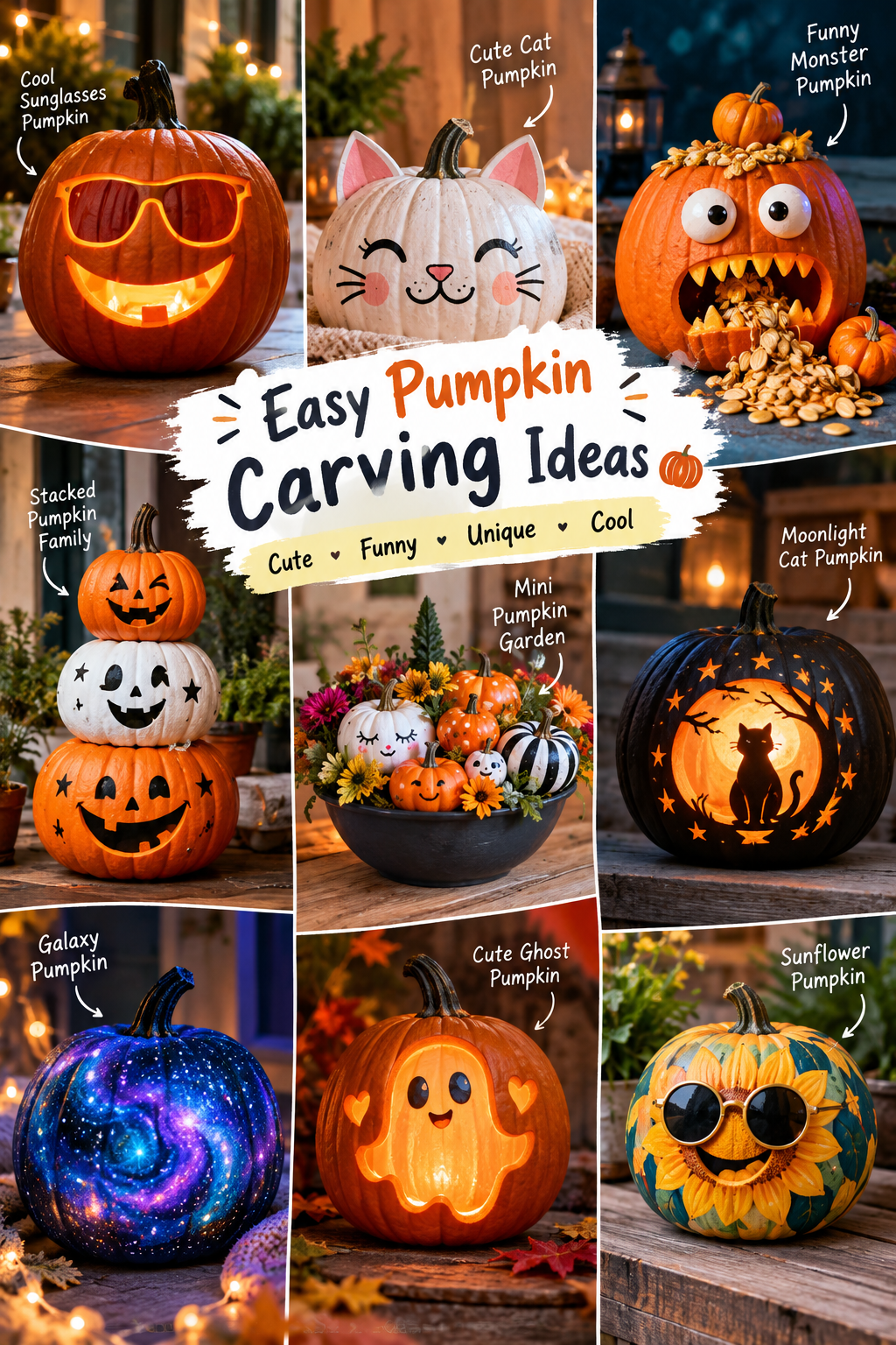9 Easy Pumpkin Carving Ideas That Are Cute, Funny &&nbsp;Unique